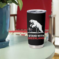 I Stand With Greenland Tumbler Cup Anti Fascist Political Parody Gift