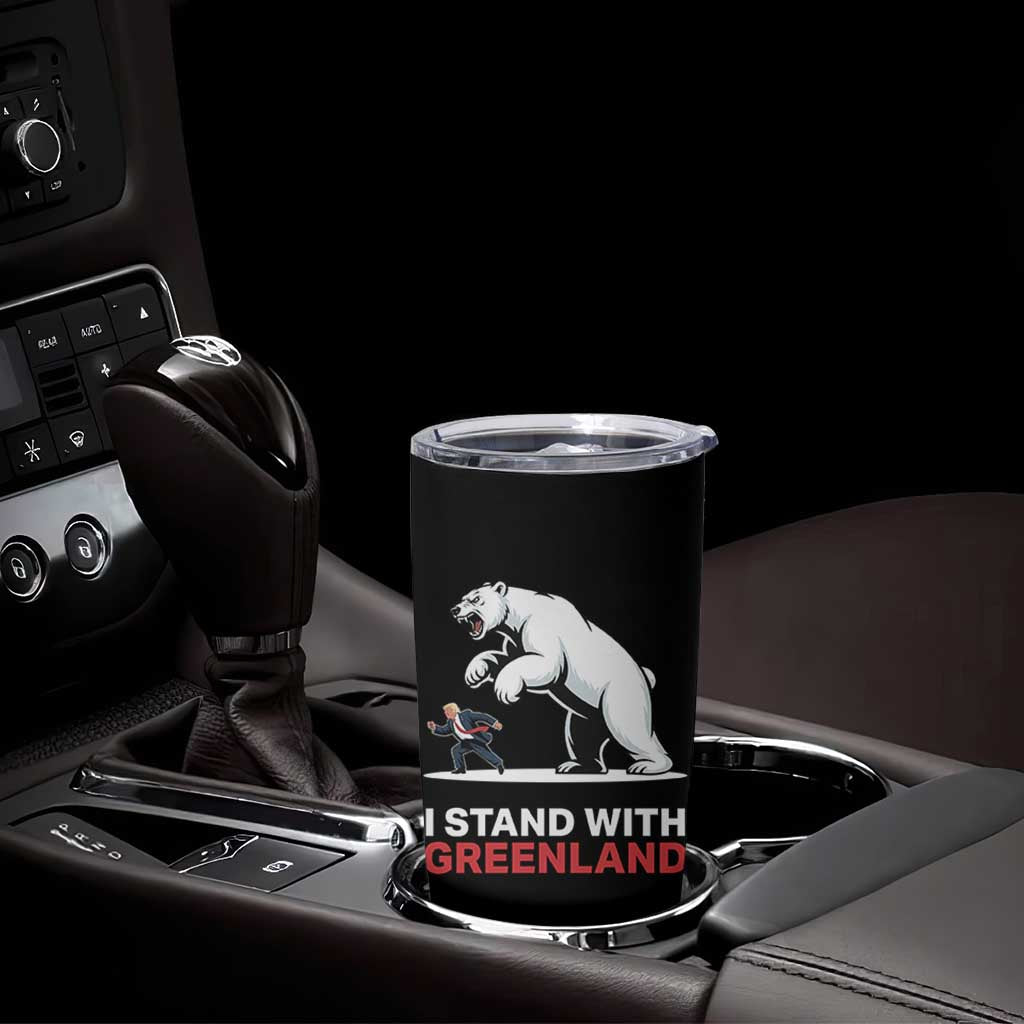 I Stand With Greenland Tumbler Cup Anti Fascist Political Parody Gift