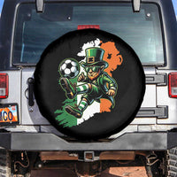 Funny Leprechaun Playing Soccer Spare Tire Cover St Patricks Day