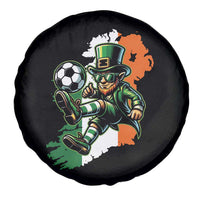 Funny Leprechaun Playing Soccer Spare Tire Cover St Patricks Day