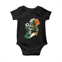 Funny Leprechaun Playing Soccer Baby Onesie St Patricks Day