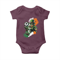 Funny Leprechaun Playing Soccer Baby Onesie St Patricks Day