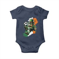 Funny Leprechaun Playing Soccer Baby Onesie St Patricks Day