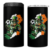Funny Leprechaun Playing Soccer 4 in 1 Can Cooler Tumbler St Patricks Day