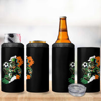 Funny Leprechaun Playing Soccer 4 in 1 Can Cooler Tumbler St Patricks Day