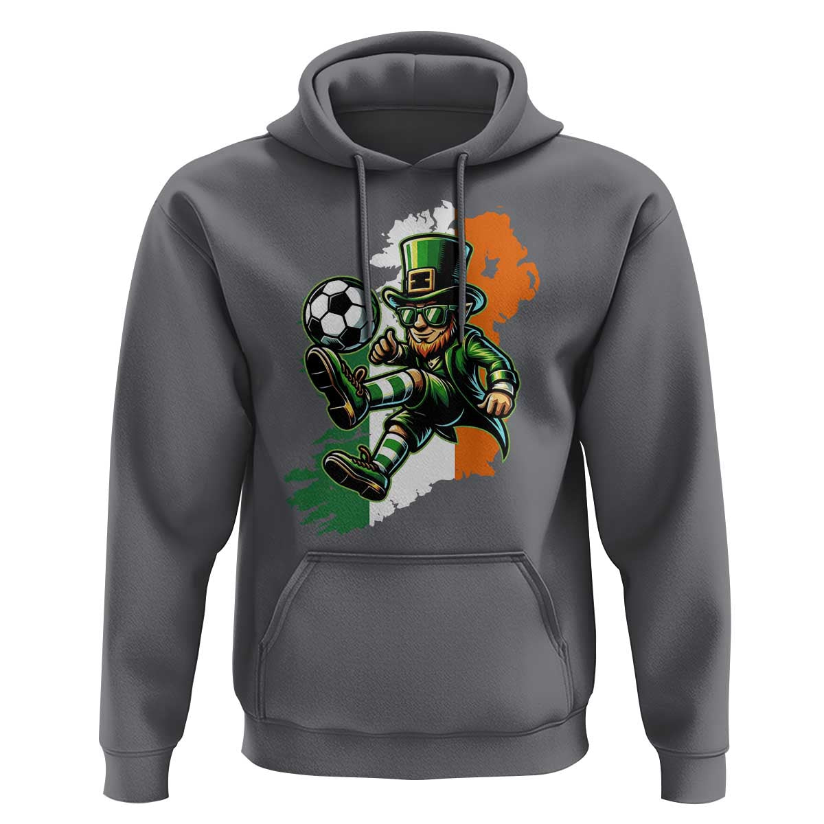 Funny Leprechaun Playing Soccer Hoodie St Patricks Day
