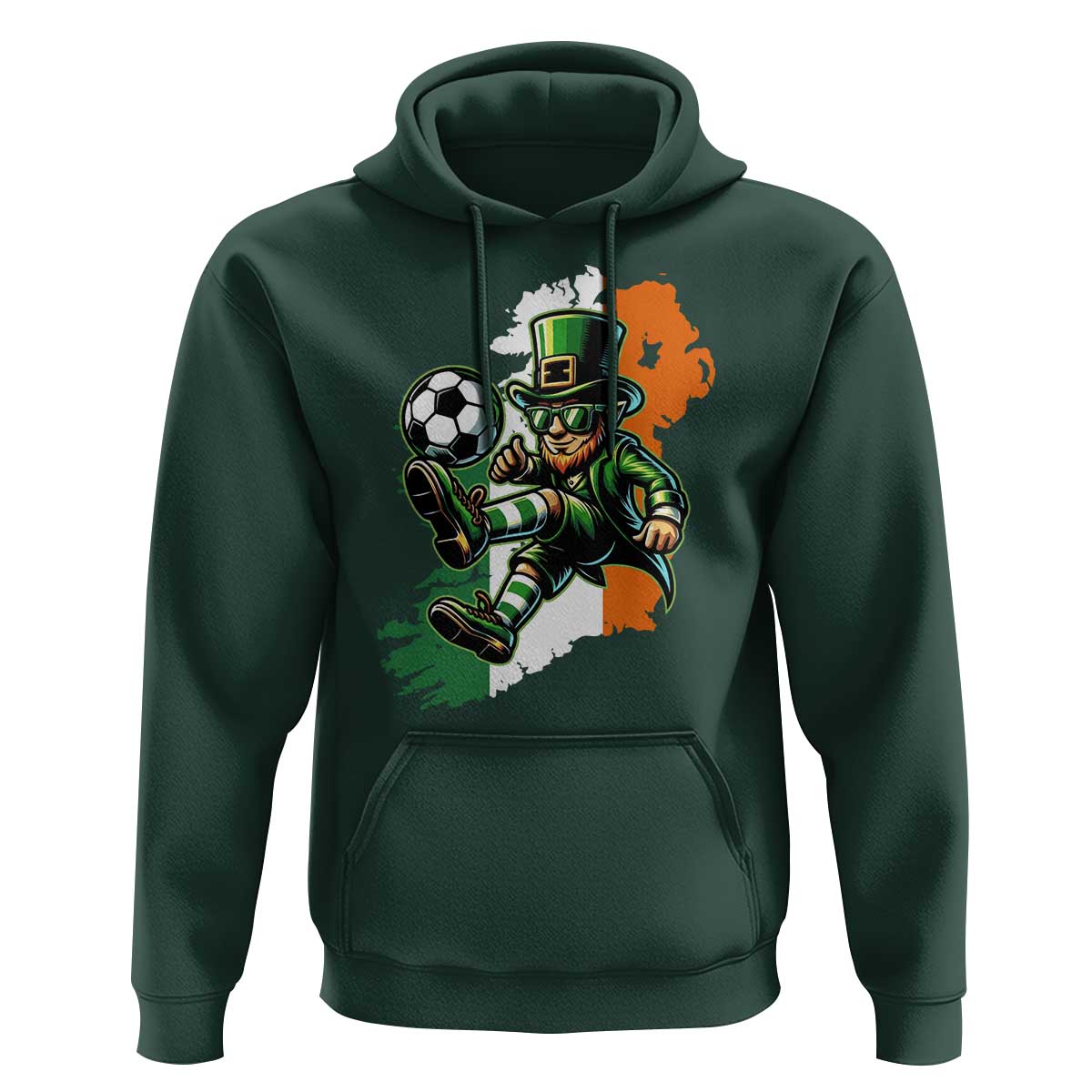 Funny Leprechaun Playing Soccer Hoodie St Patricks Day