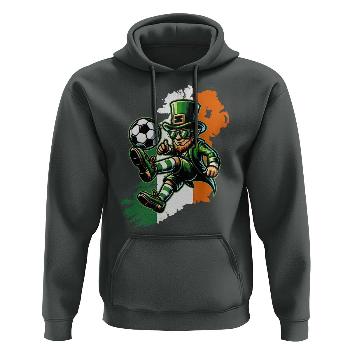 Funny Leprechaun Playing Soccer Hoodie St Patricks Day