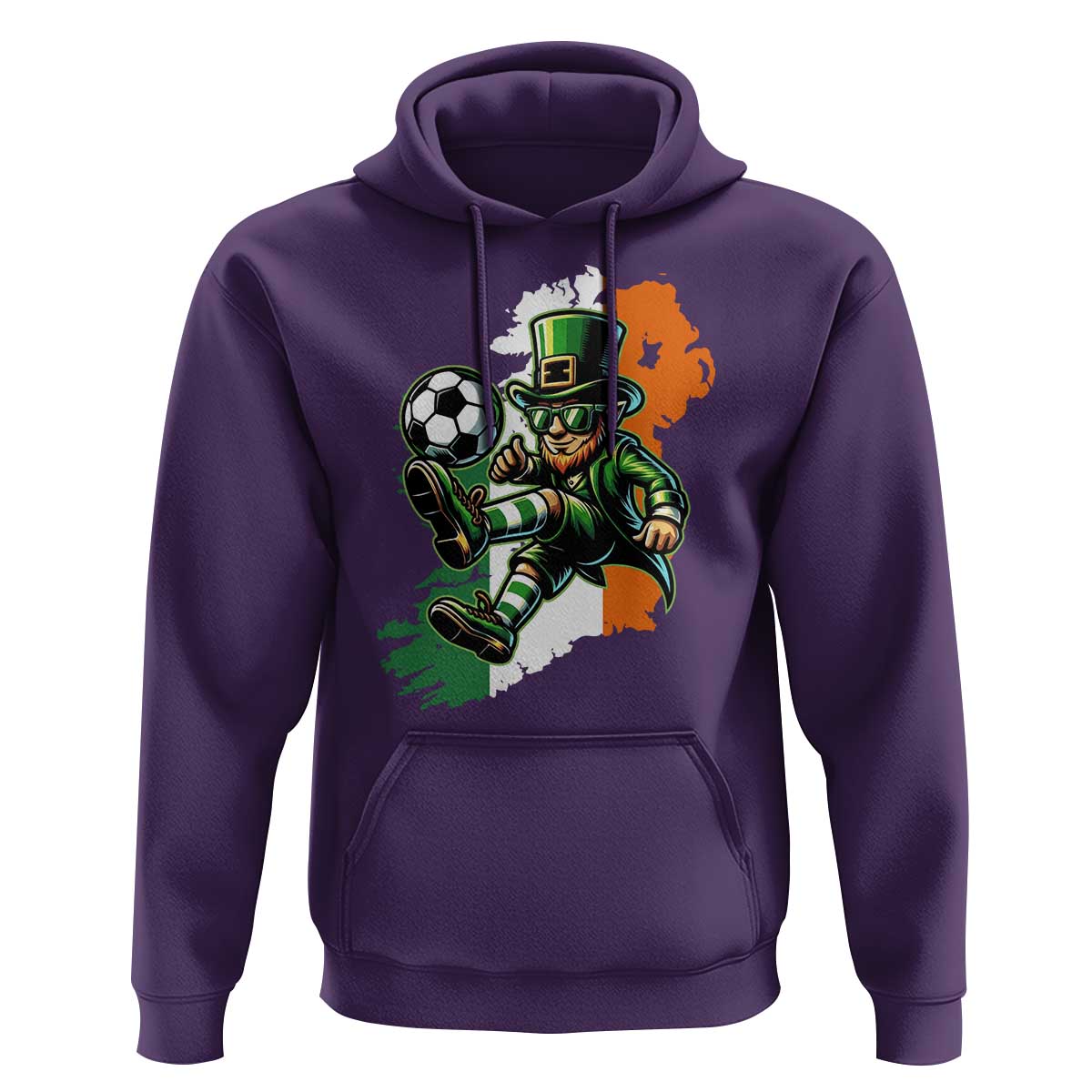 Funny Leprechaun Playing Soccer Hoodie St Patricks Day