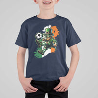 Funny Leprechaun Playing Soccer T Shirt For Kid St Patricks Day