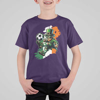 Funny Leprechaun Playing Soccer T Shirt For Kid St Patricks Day
