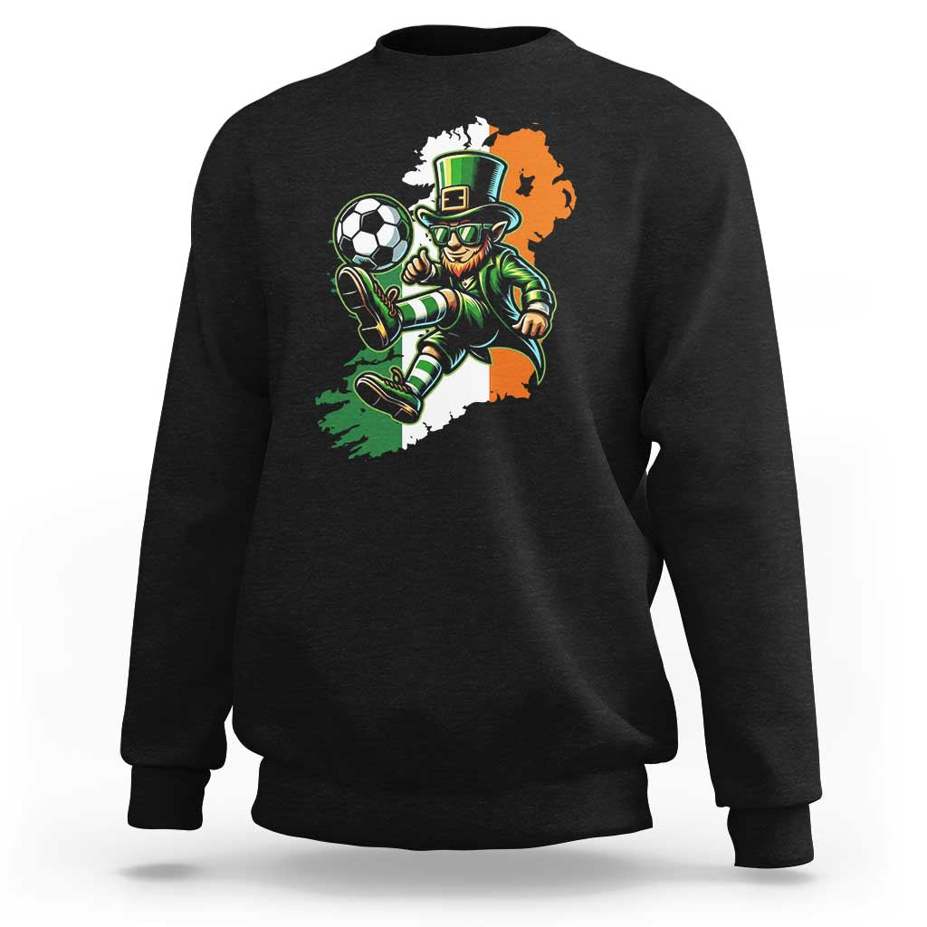 Funny Leprechaun Playing Soccer Sweatshirt St Patricks Day