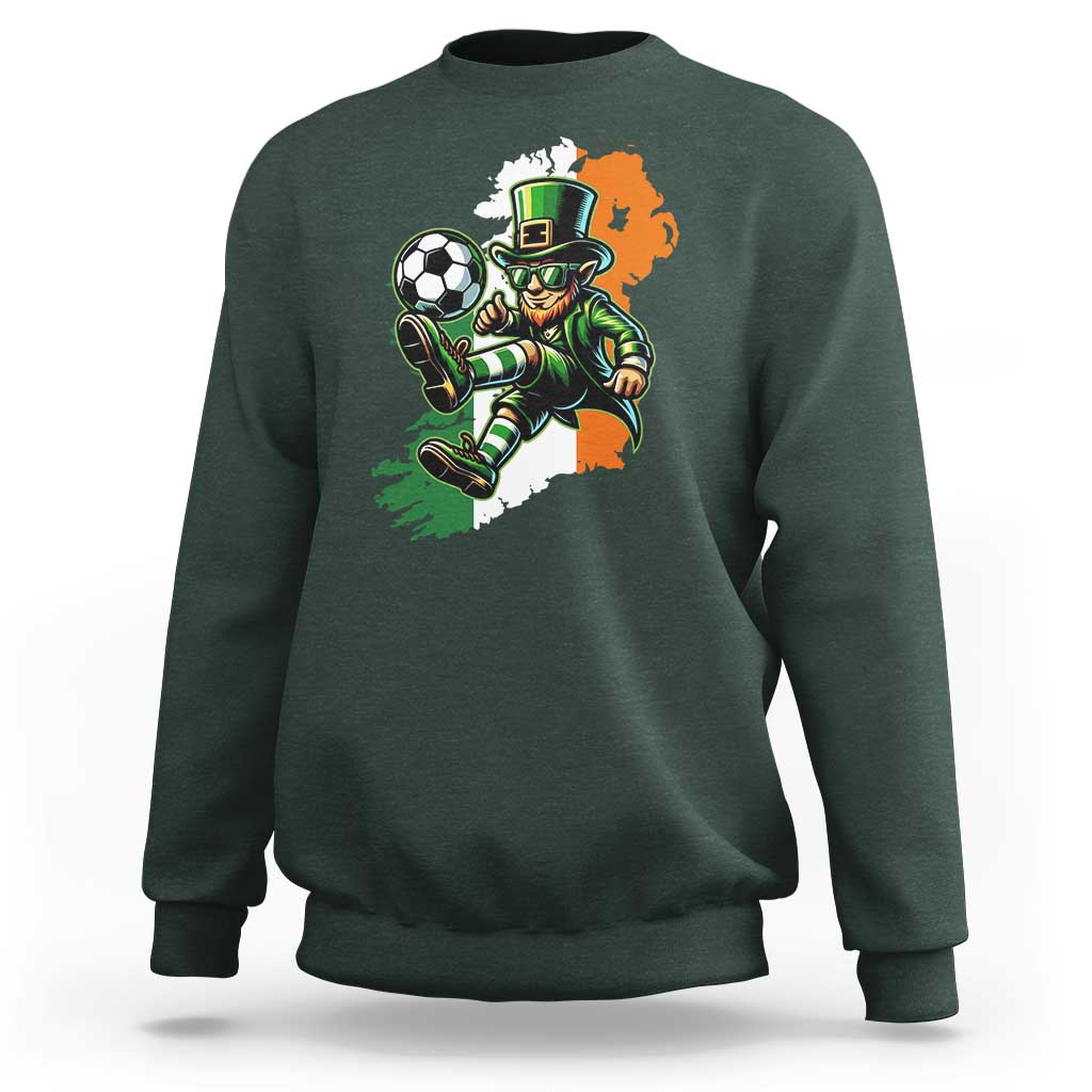Funny Leprechaun Playing Soccer Sweatshirt St Patricks Day