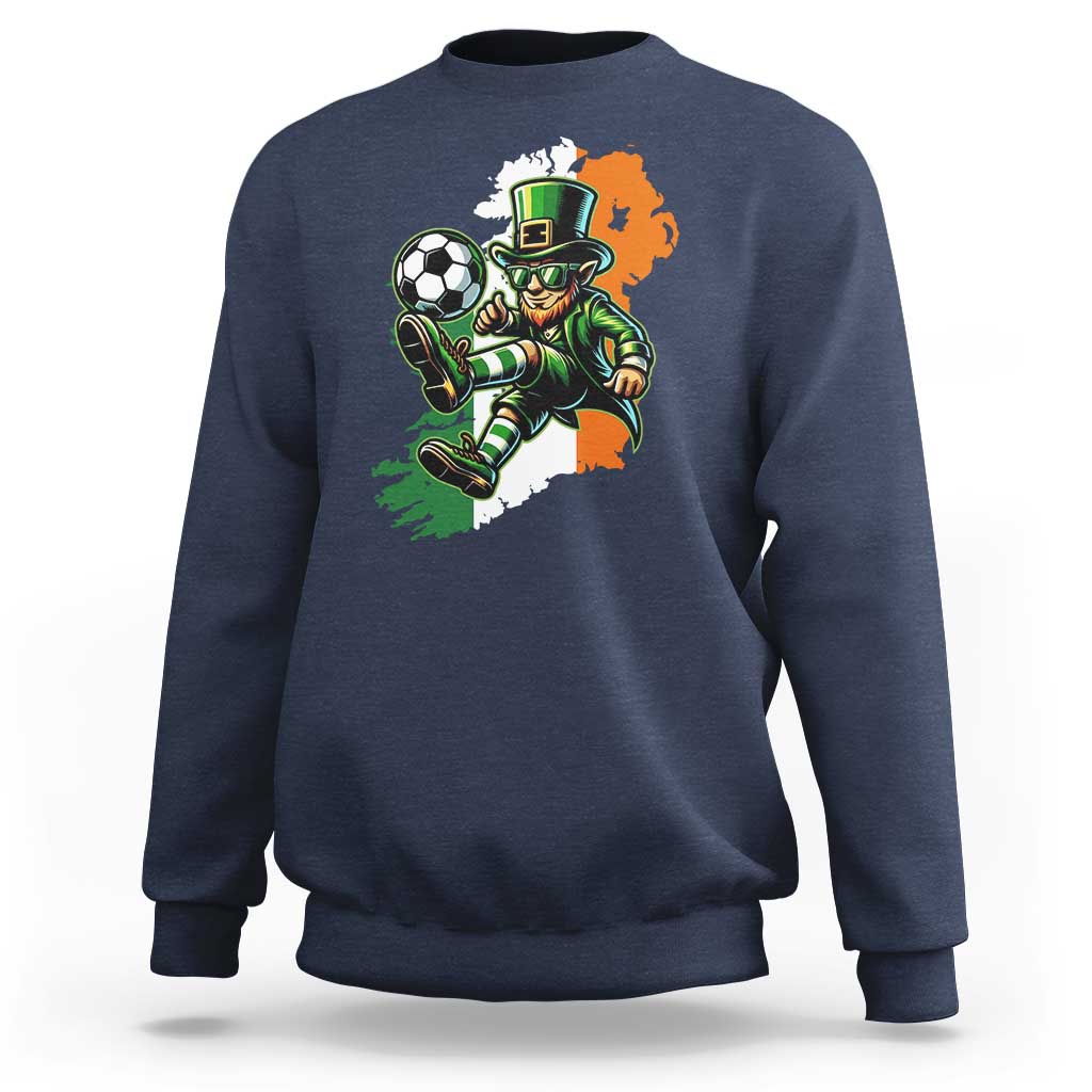 Funny Leprechaun Playing Soccer Sweatshirt St Patricks Day