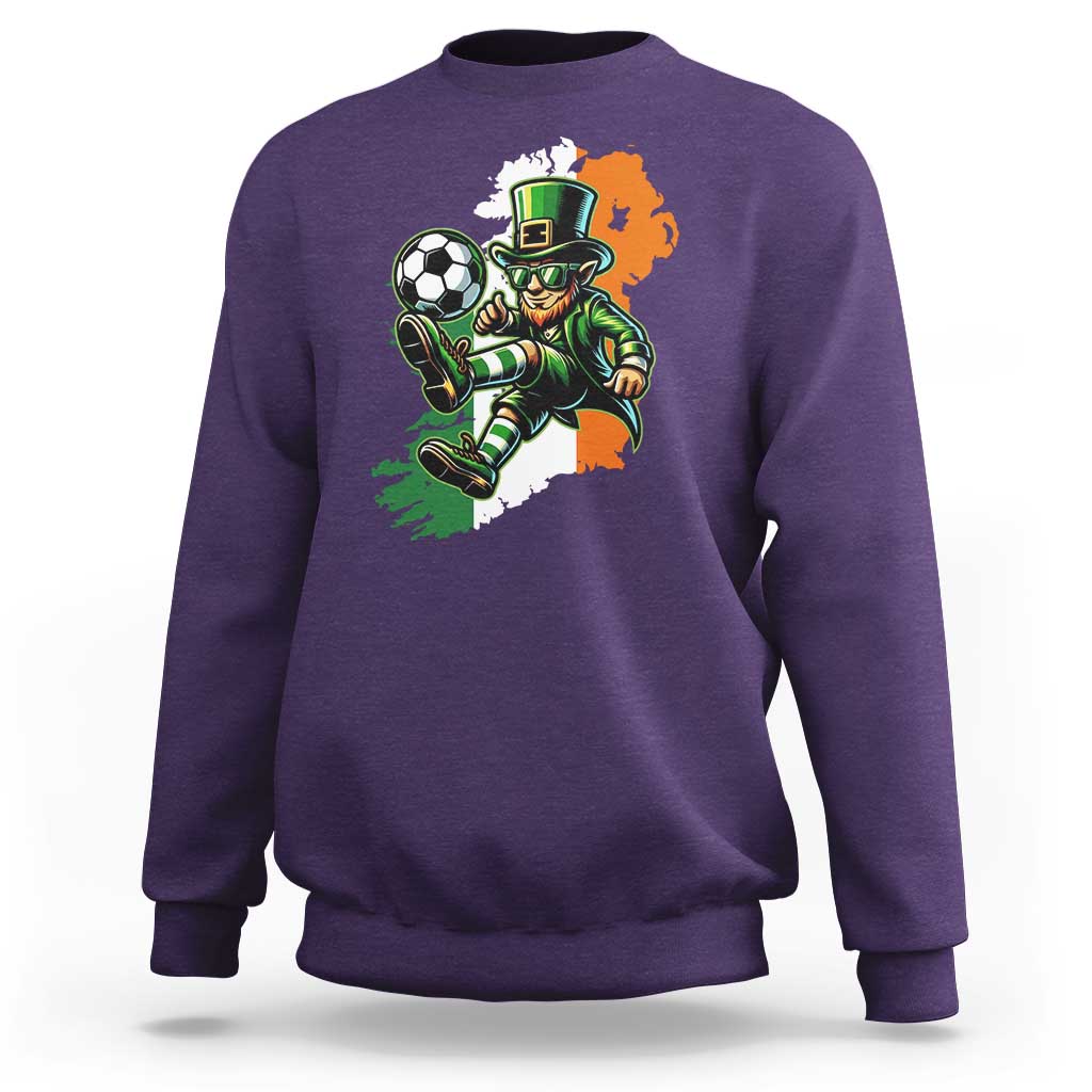 Funny Leprechaun Playing Soccer Sweatshirt St Patricks Day
