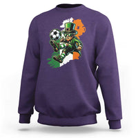 Funny Leprechaun Playing Soccer Sweatshirt St Patricks Day
