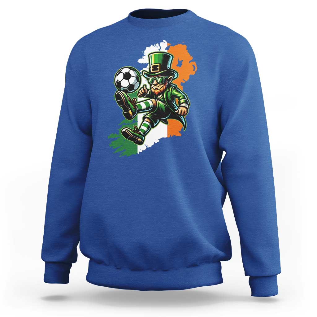 Funny Leprechaun Playing Soccer Sweatshirt St Patricks Day