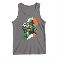 Funny Leprechaun Playing Soccer Tank Top St Patricks Day