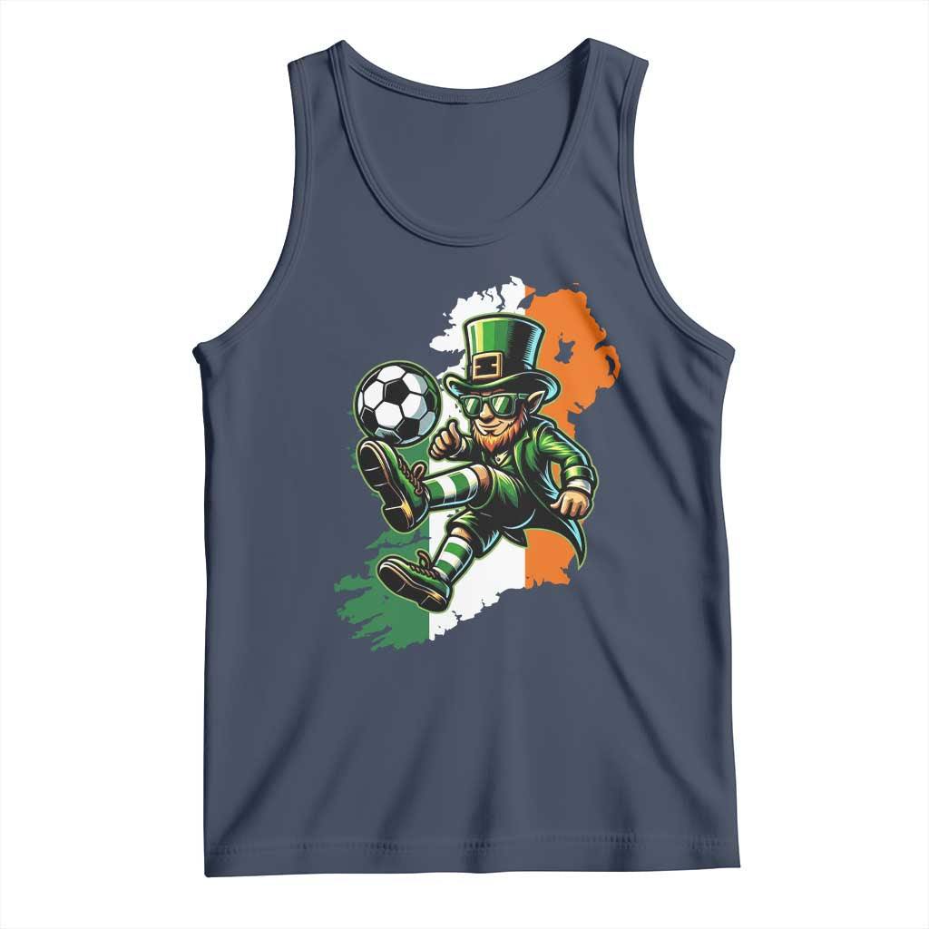 Funny Leprechaun Playing Soccer Tank Top St Patricks Day