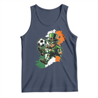 Funny Leprechaun Playing Soccer Tank Top St Patricks Day