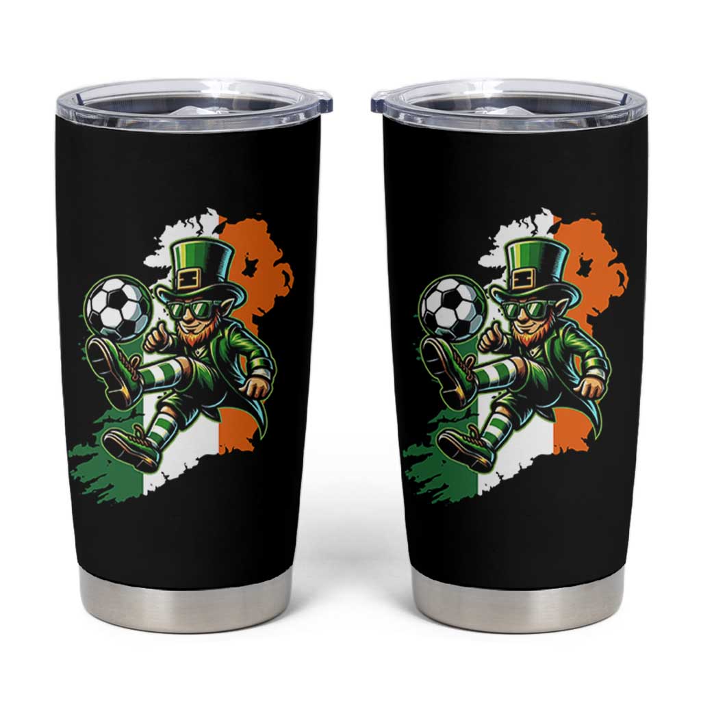 Funny Leprechaun Playing Soccer Tumbler Cup St Patricks Day