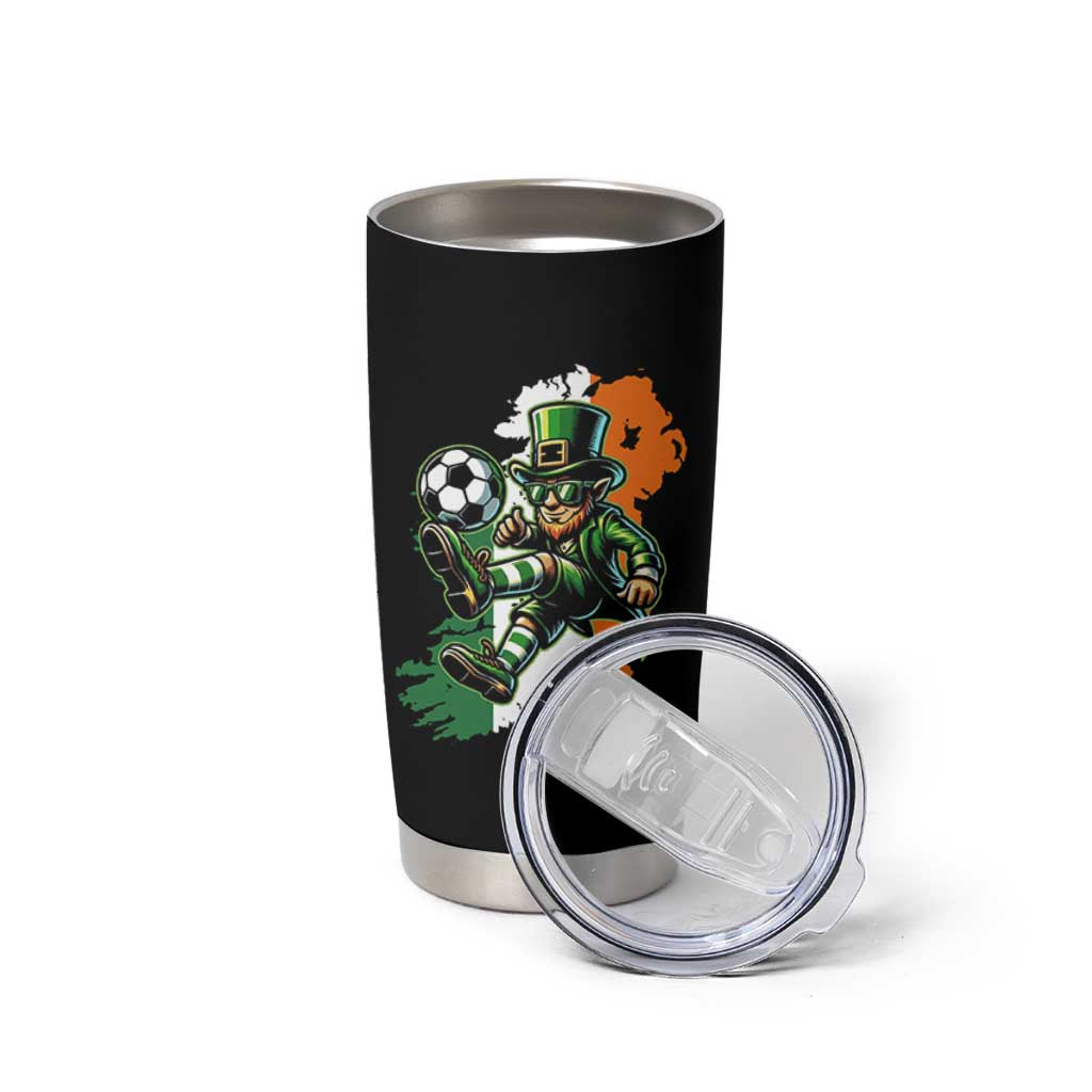 Funny Leprechaun Playing Soccer Tumbler Cup St Patricks Day