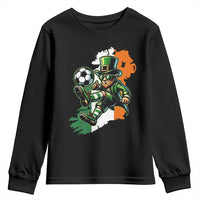 Funny Leprechaun Playing Soccer Youth Sweatshirt St Patricks Day
