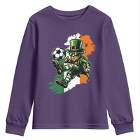 Funny Leprechaun Playing Soccer Youth Sweatshirt St Patricks Day