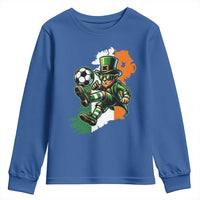 Funny Leprechaun Playing Soccer Youth Sweatshirt St Patricks Day