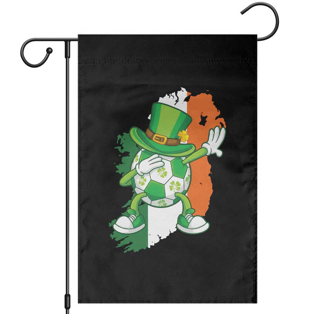 Funny Dabbing Soccer Ball Garden Flag St Patricks Day