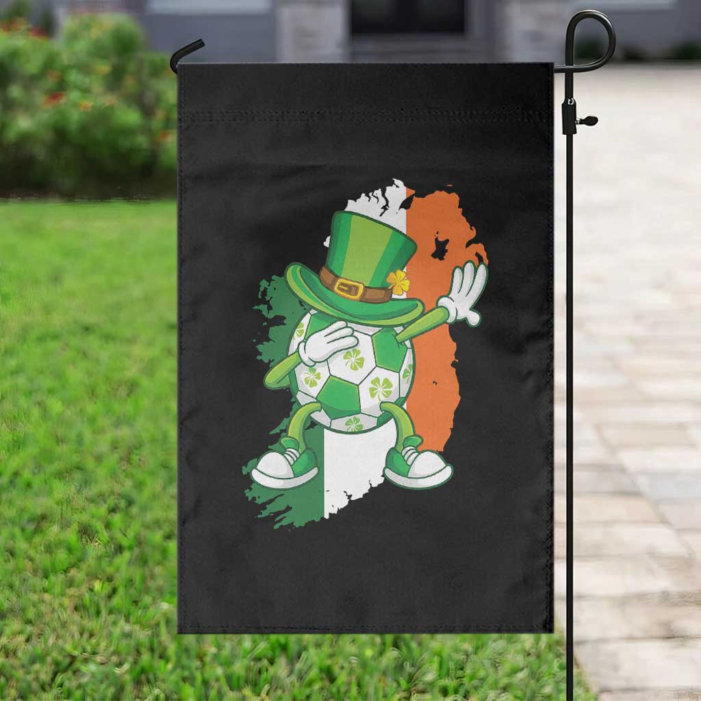 Funny Dabbing Soccer Ball Garden Flag St Patricks Day