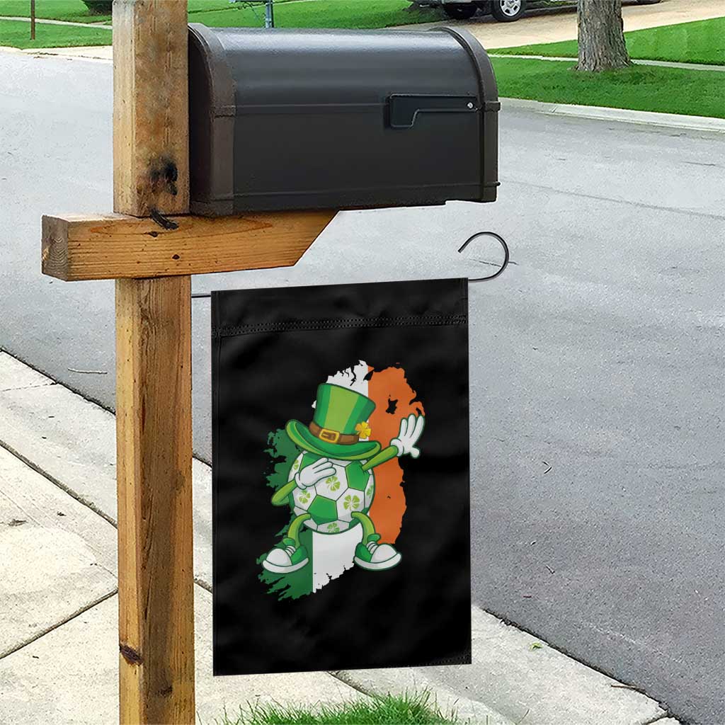 Funny Dabbing Soccer Ball Garden Flag St Patricks Day