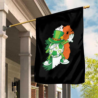 Funny Dabbing Soccer Ball Garden Flag St Patricks Day