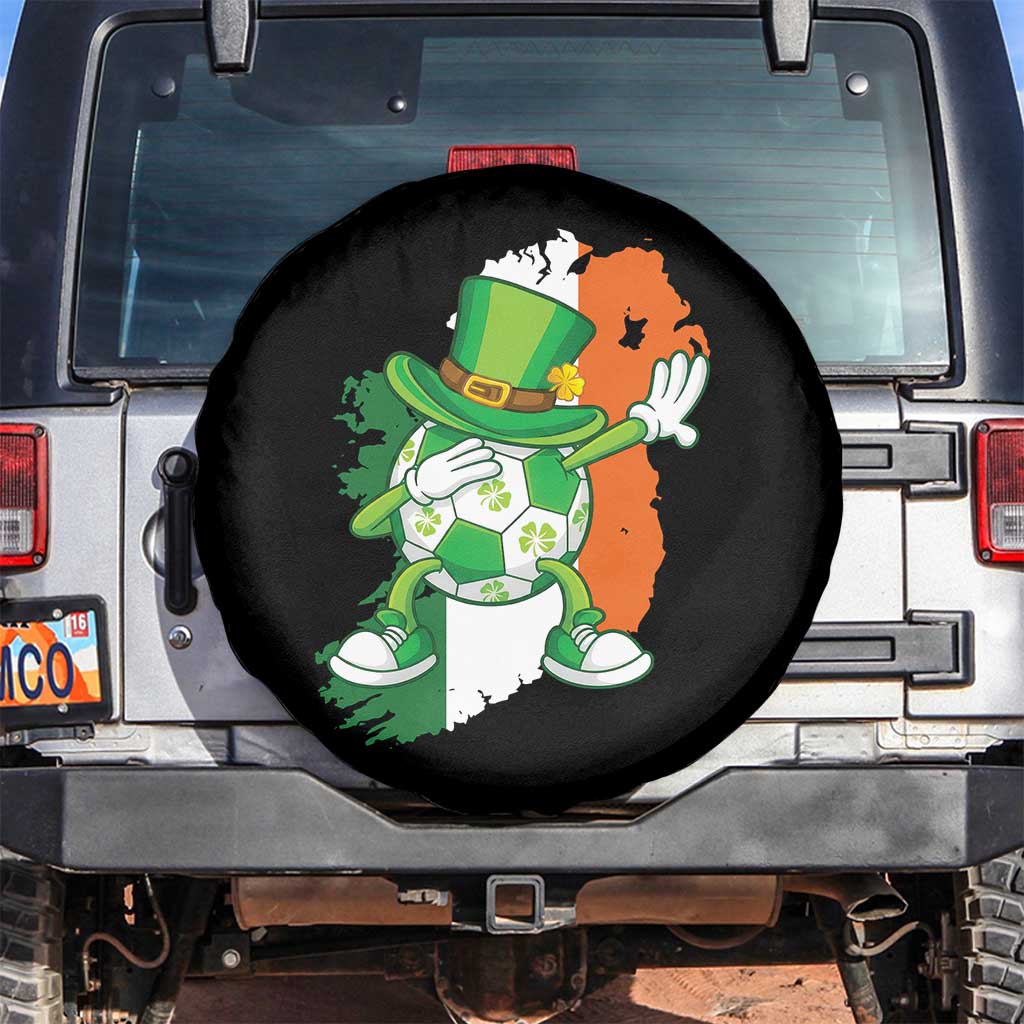 Funny Dabbing Soccer Ball Spare Tire Cover St Patricks Day