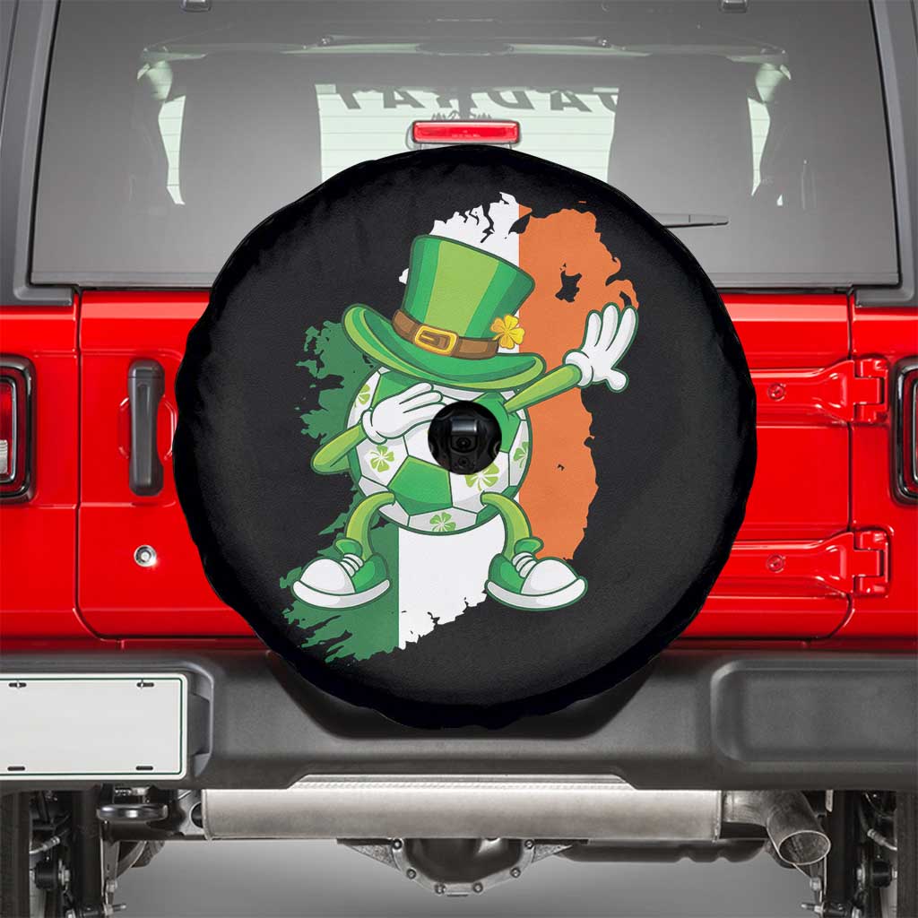 Funny Dabbing Soccer Ball Spare Tire Cover St Patricks Day
