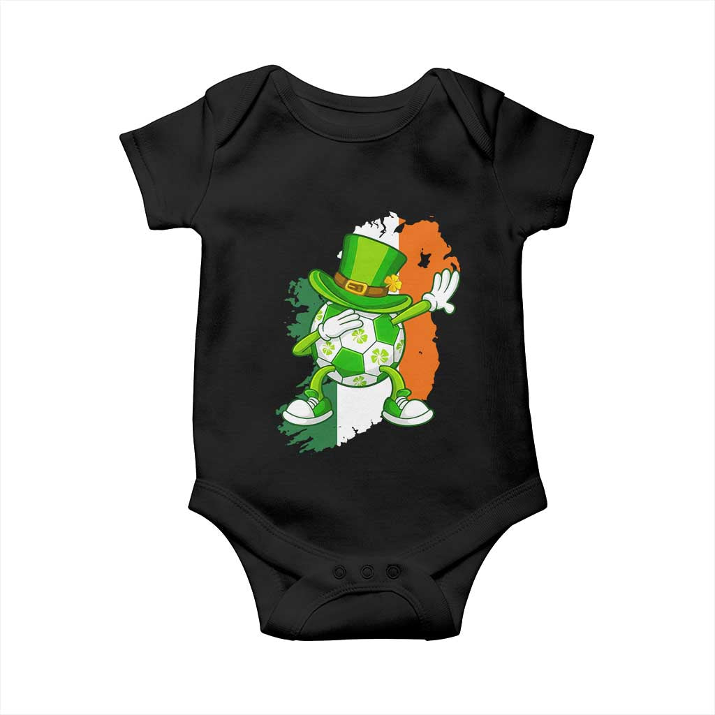 Funny Dabbing Soccer Ball Baby Onesie St Patricks Day