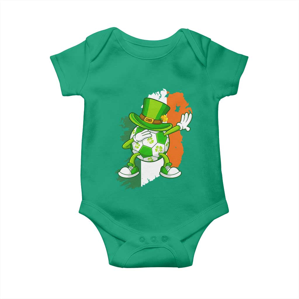 Funny Dabbing Soccer Ball Baby Onesie St Patricks Day