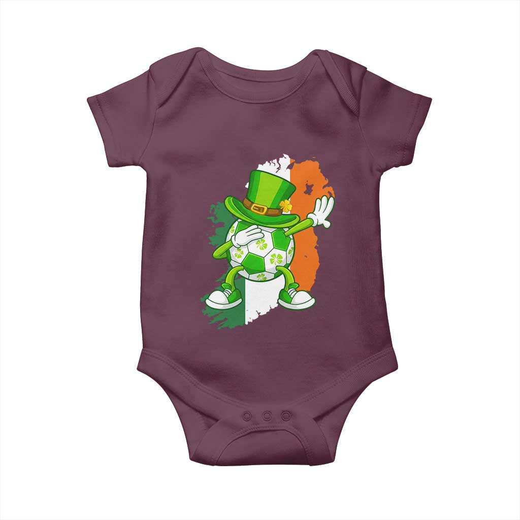 Funny Dabbing Soccer Ball Baby Onesie St Patricks Day