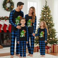 Funny Dabbing Soccer Ball Plaid Pajama Set St Patricks Day