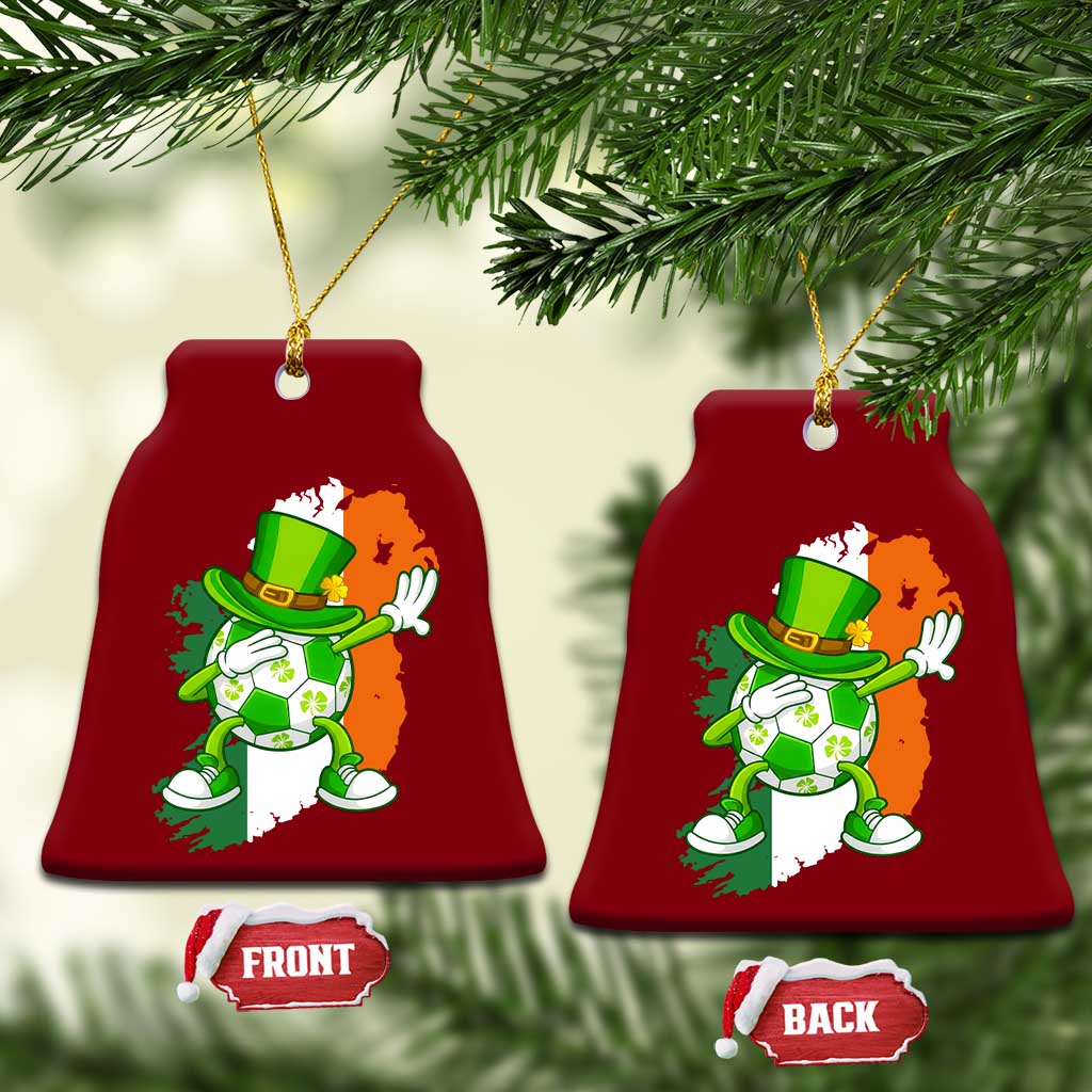 Funny Dabbing Soccer Ball Ceramic Ornament St Patricks Day