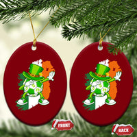 Funny Dabbing Soccer Ball Ceramic Ornament St Patricks Day