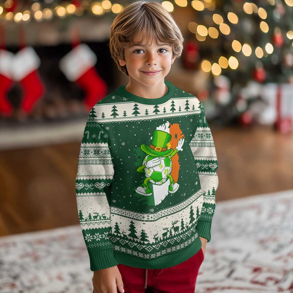 Funny Dabbing Soccer Ball Ugly Christmas Sweater St Patricks Day