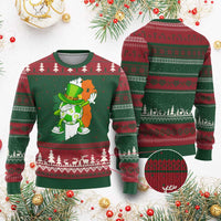 Funny Dabbing Soccer Ball Ugly Christmas Sweater St Patricks Day