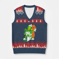Funny Dabbing Soccer Ball V-Neck Knit Sweater Vest St Patricks Day