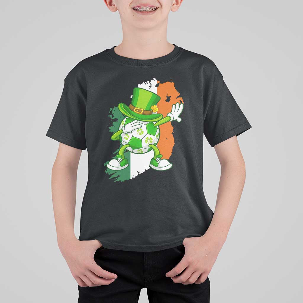 Funny Dabbing Soccer Ball T Shirt For Kid St Patricks Day