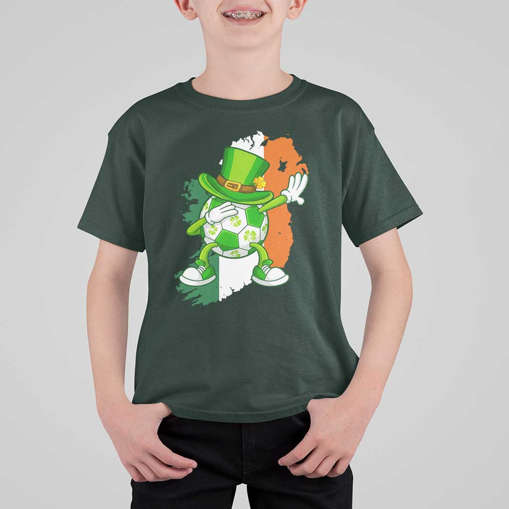Funny Dabbing Soccer Ball T Shirt For Kid St Patricks Day