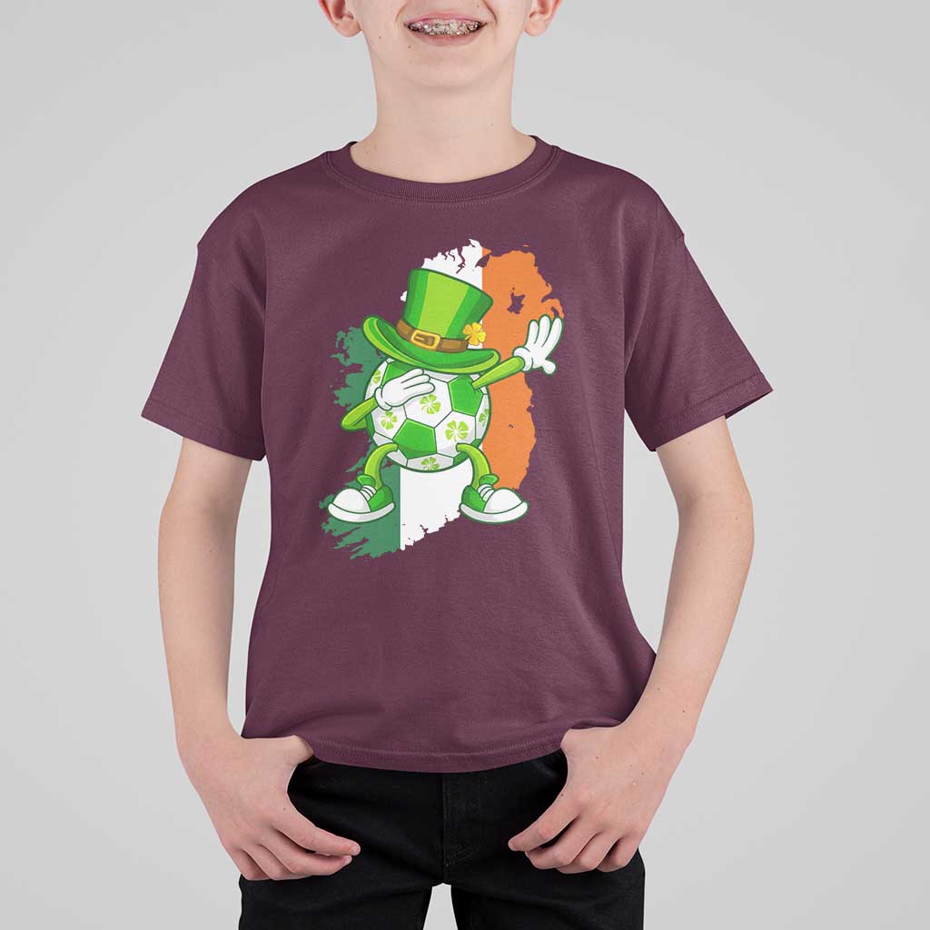 Funny Dabbing Soccer Ball T Shirt For Kid St Patricks Day