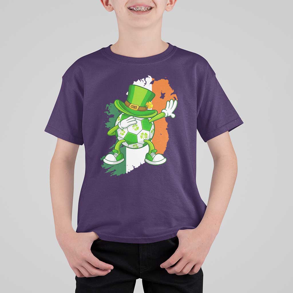 Funny Dabbing Soccer Ball T Shirt For Kid St Patricks Day