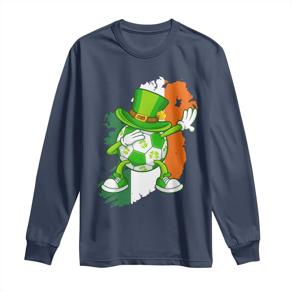 Funny Dabbing Soccer Ball Long Sleeve Shirt St Patricks Day