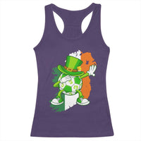 Funny Dabbing Soccer Ball Racerback Tank Top St Patricks Day
